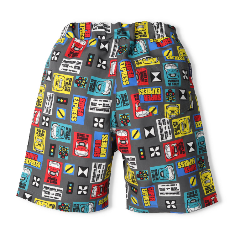 Japanese Moujonjon JR Shinkansen UV-proof Beach Pants 90-130cm Boys' Summer Swimsuit Special Railway Series
