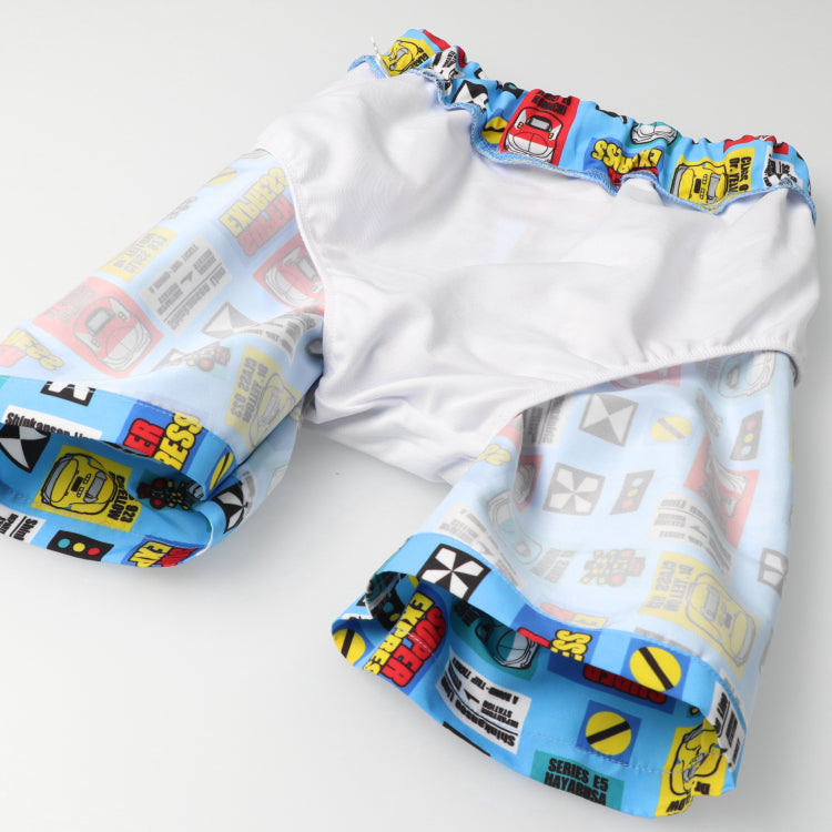 Japanese Moujonjon JR Shinkansen UV-proof Beach Pants 90-130cm Boys' Summer Swimsuit Special Railway Series