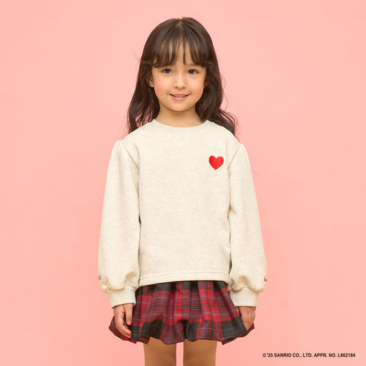 日本童裝 Ly# mine 速乾系列 心心刺繡衛衣 100-150cm 女童款 冬季 TOPS