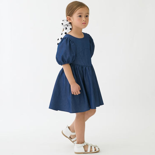 日本童裝 pe#main 泡泡袖連身裙 80-130cm 女童款 夏季 DRESSES