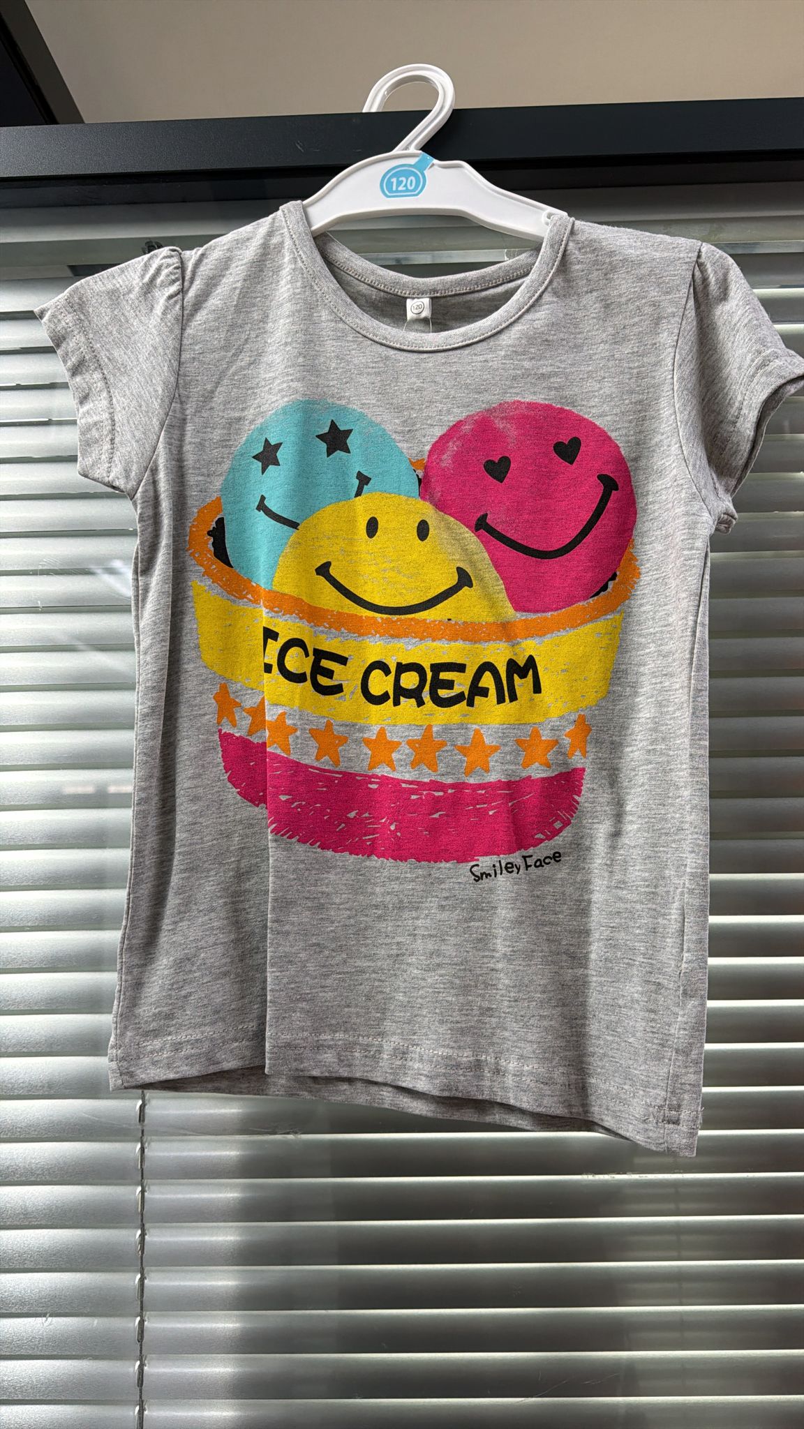 現貨區1-2日寄出--日本童裝 西松屋 哈哈笑上衣 120cm 女童款 夏天 Tops