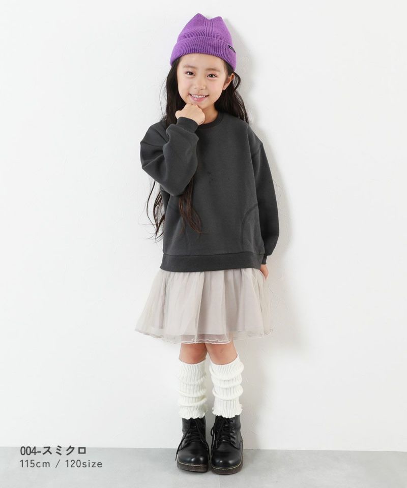 日本童裝 dev!rock 薄紗拼接衛衣連身裙 80-140cm 女童款 冬季 DRESSES