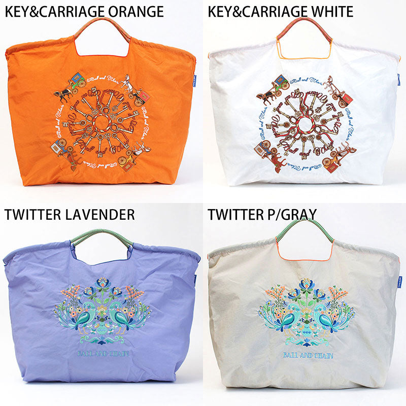 Ball&Chain Embroidered Eco Bag Size L Bag Series Direct from Japan