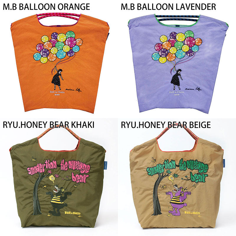 Ball&Chain Embroidered Eco Bag Size M Bag Series Direct from Japan