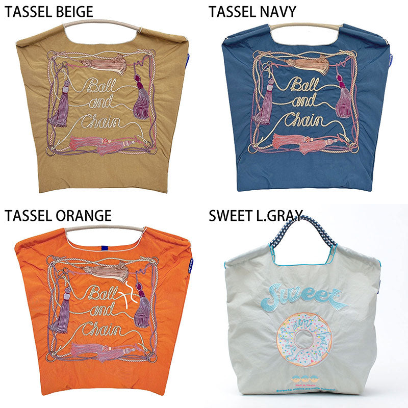 Ball&Chain Embroidered Eco Bag Size M Bag Series Direct from Japan