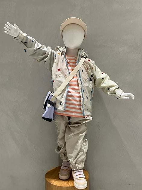TNF Waterproof Series Anti-Static Windbreaker (100-120cm) for Boys and Girls Summer Outerwear