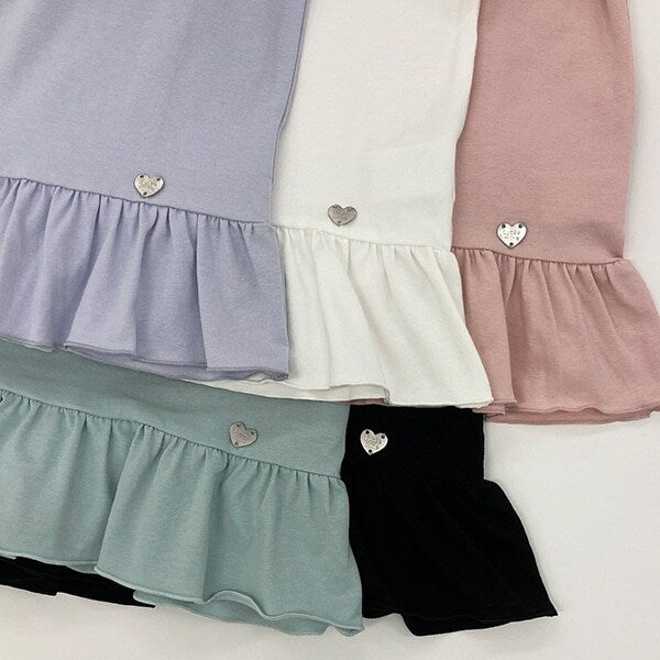 日本童裝 Ly# mine 荷葉邊皺褶高領上衣 100-150cm 女童款 秋季 TOPS