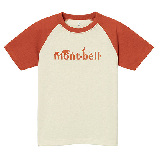Japanese children's clothing mont-bell UV-proof/water-absorbing quick-drying/durable/odor-suppressing animal letter top 130-160cm boys'/girls' summer TOPS