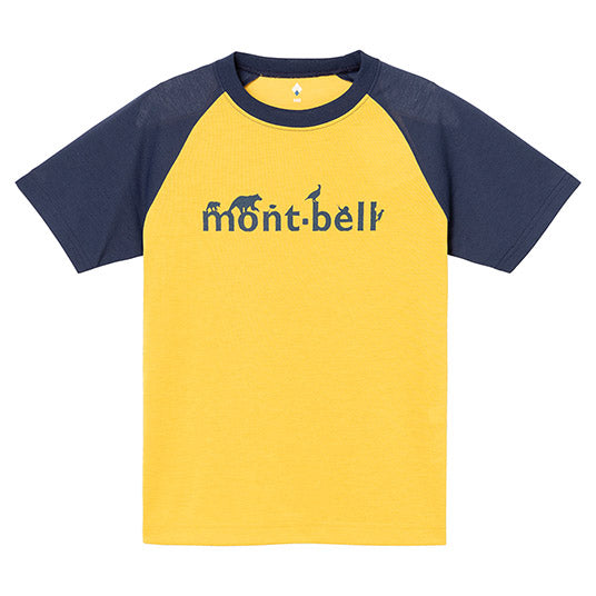 Japanese children's clothing mont-bell UV-proof/water-absorbing quick-drying/durable/odor-suppressing animal letter top 130-160cm boys'/girls' summer TOPS