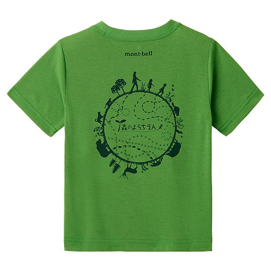 Japanese children's clothing mont-bell UV-resistant/water-absorbing quick-drying/breathable/odor-suppressing/durable forest kindergarten top 100-160cm boys'/girls' summer TOPS
