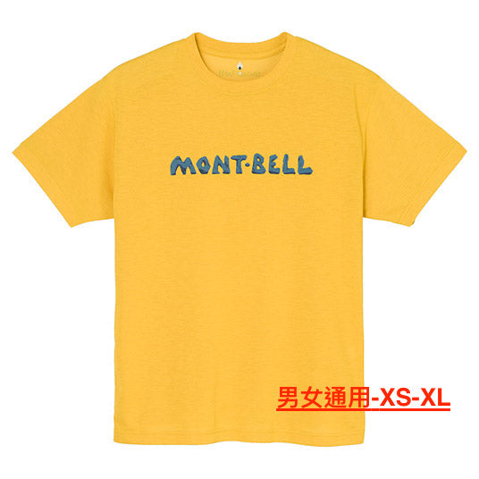 Japanese children's clothing mont-bell UV protection / breathable / moisture absorbing / quick-drying rock logo short-sleeved T-shirt 130-160cm / XS-XL boys / girls / adult summer TOPS