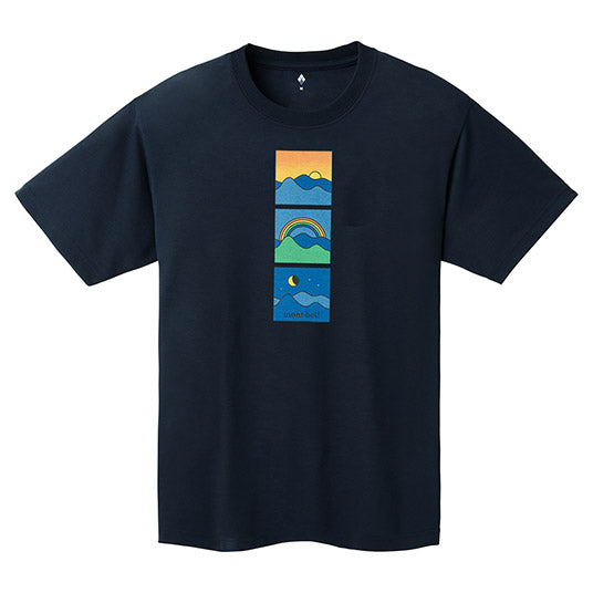Japanese children's clothing mont-bell UV protection / quick-drying / durable / breathable / odor-suppressing mountain / mountain day trip pattern top XS-XL adult summer TOPS