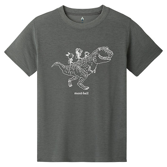Mont-Bell (Japan) UV-resistant, quick-drying, durable, and odor-suppressing dinosaur and animal tops (100-160cm) for boys and girls (summer)