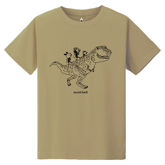 Mont-Bell (Japan) UV-resistant, quick-drying, durable, and odor-suppressing dinosaur and animal tops (100-160cm) for boys and girls (summer)