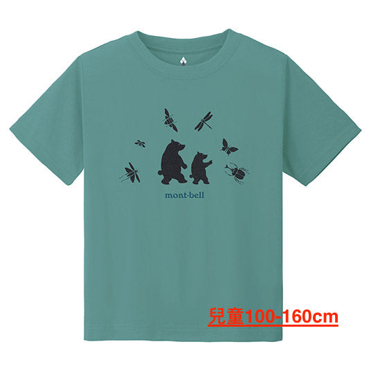 Japanese children's clothing mont-bell UV-resistant/water-absorbing/quick-drying/durable/odor-suppressing insect treasure hunting top 100-160cm/XS-XL boys/girls/adult summer TOPS