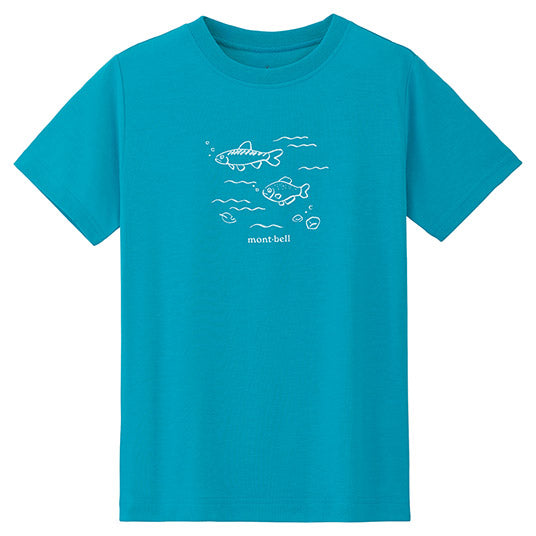 Japanese children's clothing mont-bell UV protection / organic cotton small fish top 100-160cm boys / girls summer TOPS