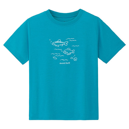 Japanese children's clothing mont-bell UV protection / organic cotton small fish top 100-160cm boys / girls summer TOPS