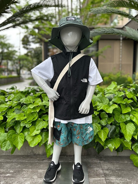 Japanese children's clothing TNF waterproof series zipper vest jacket 100-120cm boys'/girls' summer outerwear