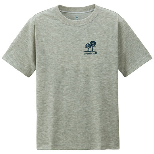 Japanese children's clothing mont-bell UV-resistant/water-absorbing quick-drying/breathable/odor-suppressing/durable forest kindergarten top 100-160cm boys'/girls' summer TOPS