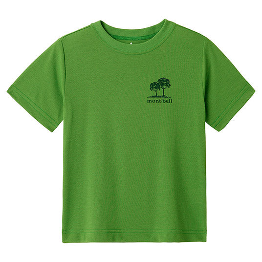 Japanese children's clothing mont-bell UV-resistant/water-absorbing quick-drying/breathable/odor-suppressing/durable forest kindergarten top 100-160cm boys'/girls' summer TOPS