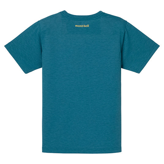 Japanese children's clothing mont-bell UV protection / breathable / moisture absorbing / quick-drying rock logo short-sleeved T-shirt 130-160cm / XS-XL boys / girls / adult summer TOPS