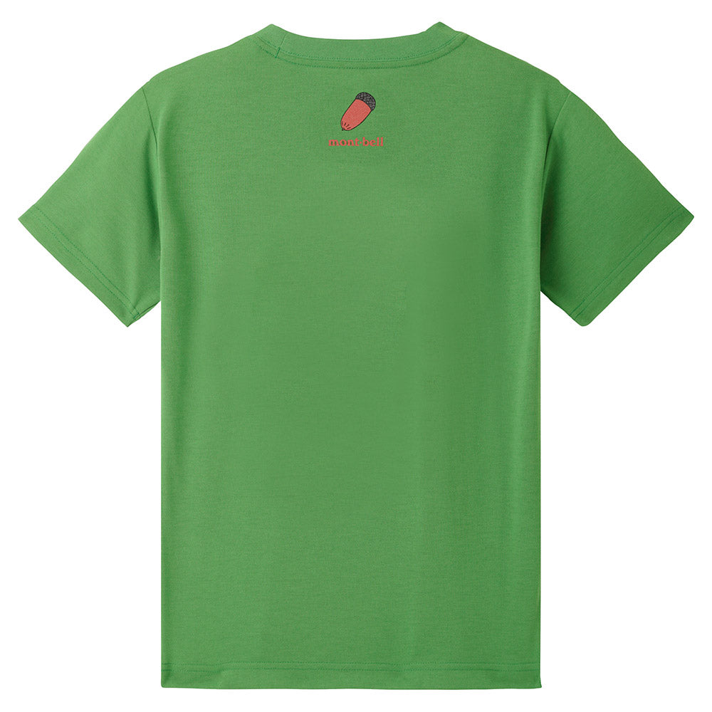 Mont-Bell Japan Children's Clothing UV Protection/Water Absorbent Quick Dry/Odor Suppressing Acorn Short Sleeve T-shirt 100-160cm/XS-L Adult/Boys/Girls Summer TOPS