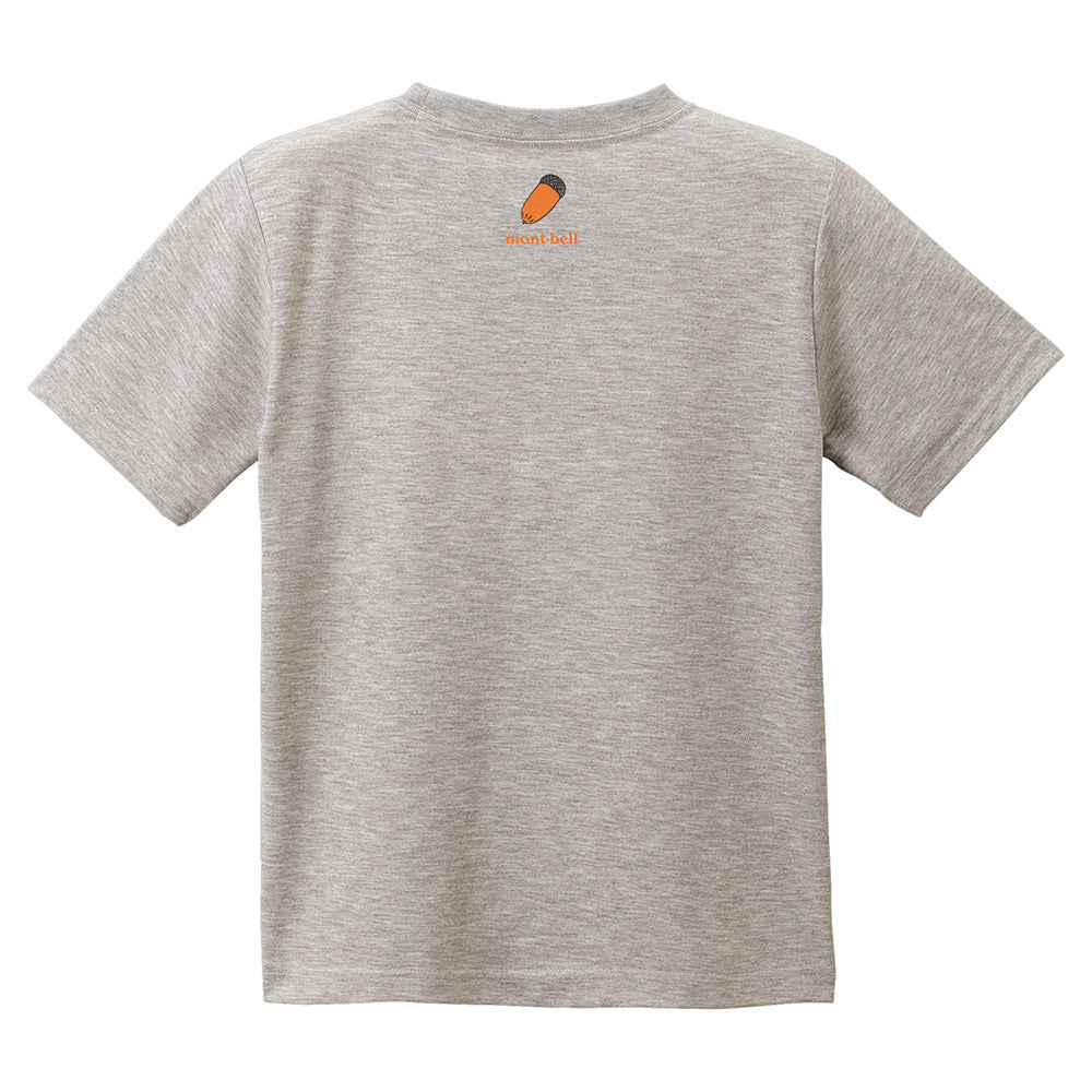 Mont-Bell Japan Children's Clothing UV Protection/Water Absorbent Quick Dry/Odor Suppressing Acorn Short Sleeve T-shirt 100-160cm/XS-L Adult/Boys/Girls Summer TOPS