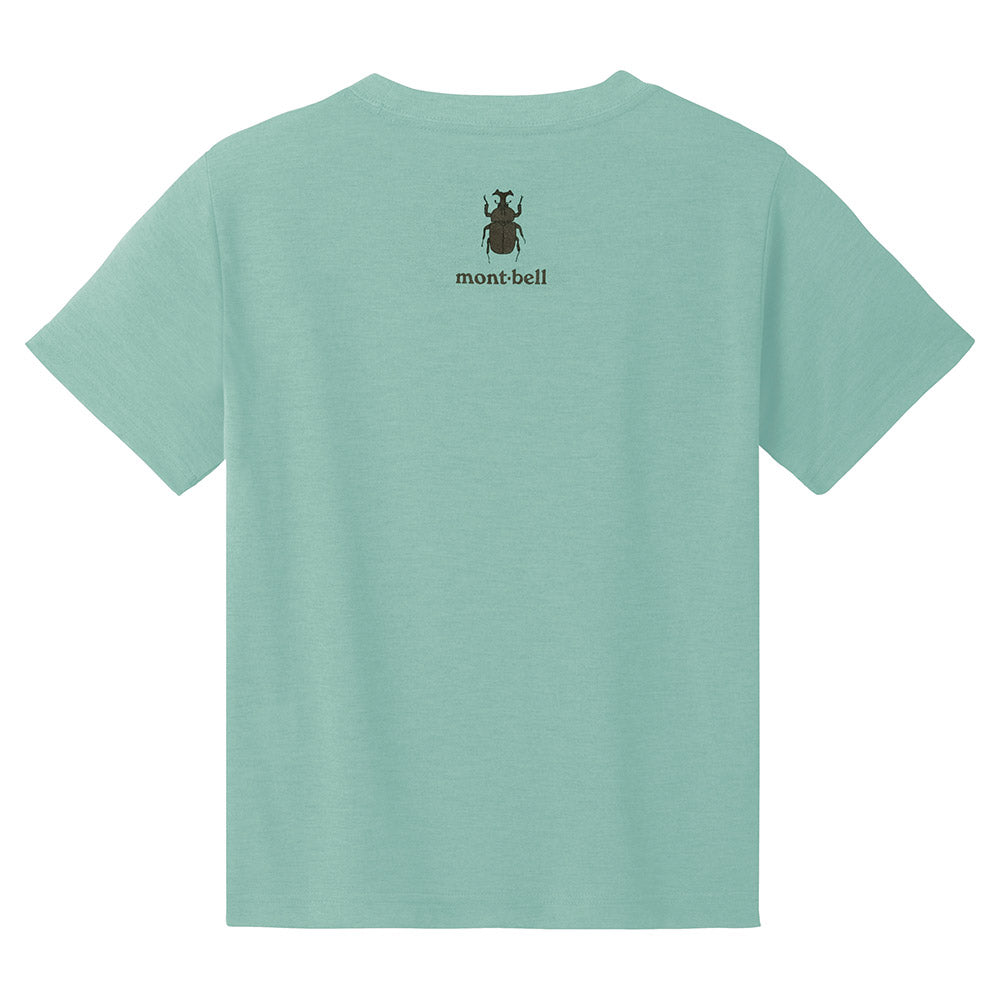 Mont-Bell UV-Proof/Quick-Dry/Odor-Suppressing Beetle Short-Sleeve T-Shirt (100-160cm/XS-L) for Adults, Boys, and Girls (Summer)