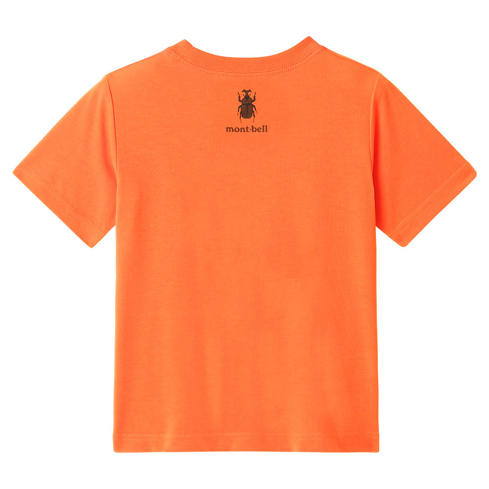 Mont-Bell UV-Proof/Quick-Dry/Odor-Suppressing Beetle Short-Sleeve T-Shirt (100-160cm/XS-L) for Adults, Boys, and Girls (Summer)