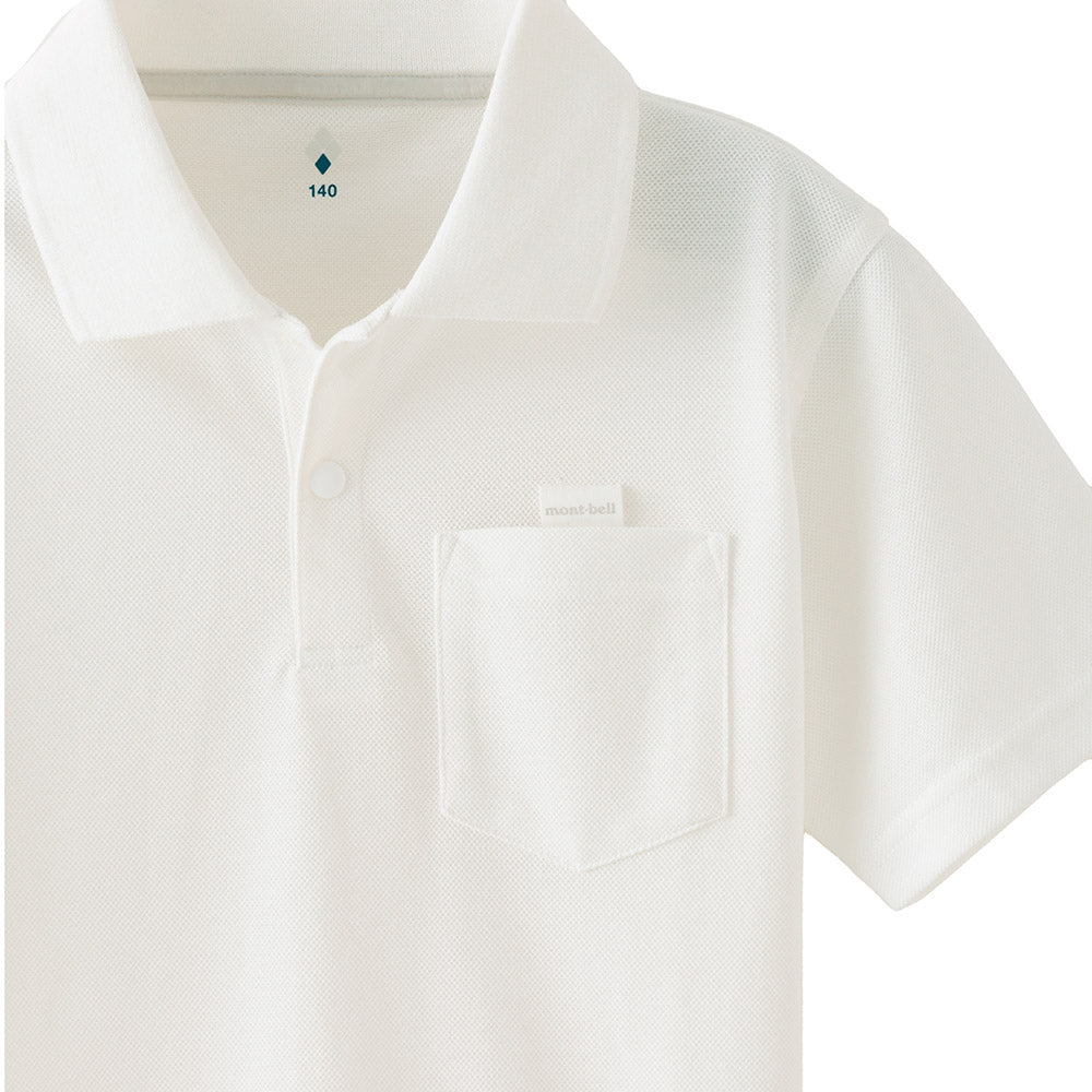 Mont-Bell UV-Proof/Quick-Dry/Odor-Suppressing Polo Shirt (100-160cm) for Boys and Girls (Summer TOPS)