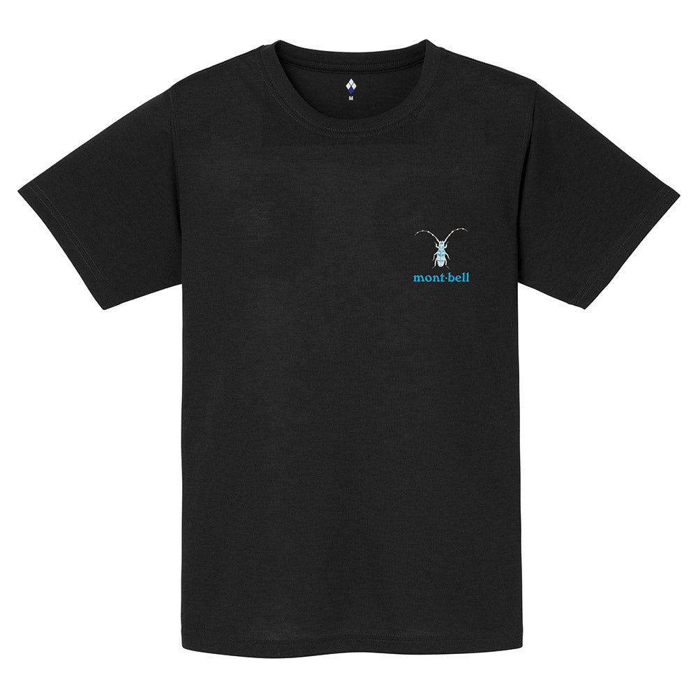 Mont-Bell UV-Proof/Quick-Dry/Odor-Suppressing Beetle Short-Sleeve T-Shirt (100-160cm/XS-L) for Adults, Boys, and Girls (Summer)