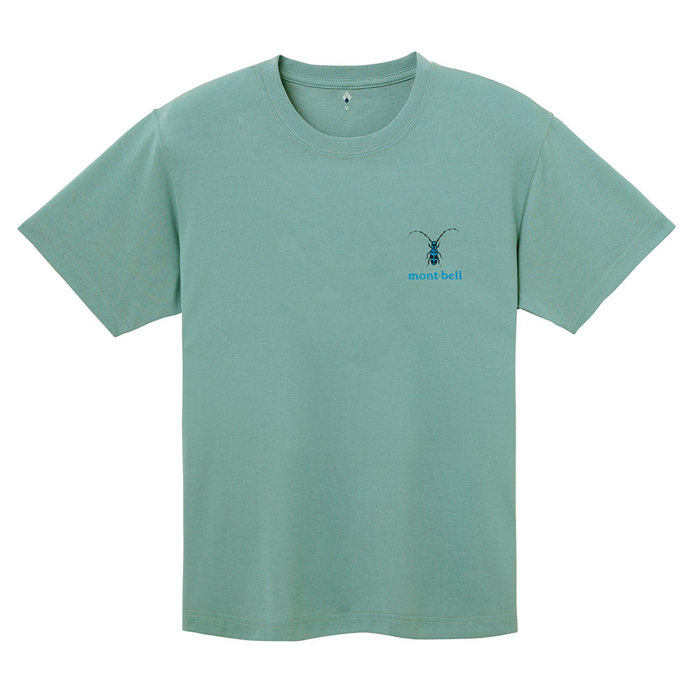 Mont-Bell UV-Proof/Quick-Dry/Odor-Suppressing Beetle Short-Sleeve T-Shirt (100-160cm/XS-L) for Adults, Boys, and Girls (Summer)