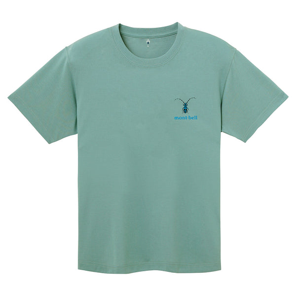 日本童裝 mont-bell 防UV/吸水速乾/抑制氣味 甲蟲短袖T恤 100-160cm/XS-L 大人款/男童款/女童款 夏季