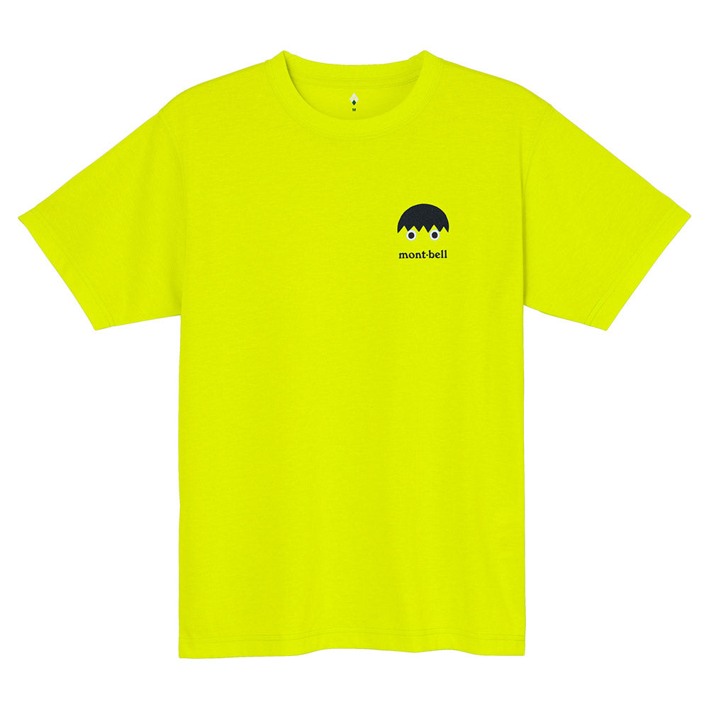 Mont-Bell UV-Proof/Quick-Dry/Odor-Suppressing Kawa School Short-Sleeve T-Shirt (100-160cm/XS-L) for Boys/Girls/Parent-Child Summer TOPS