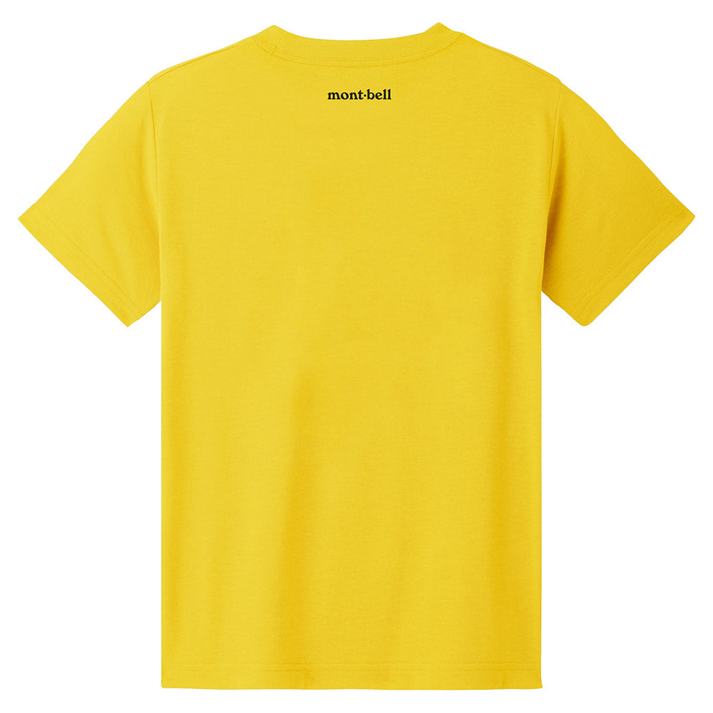 Mont-Bell (Japan) UV-resistant, quick-drying, and odor-suppressing mountain logo tops (100-160cm/XS-XL) for adults (women), boys, and girls (summer)
