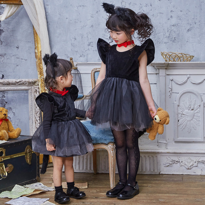 日本童裝 小黑貓 80-90cm 女童款 萬聖節 Cosplay服裝 Halloween攪鬼特輯 AAA