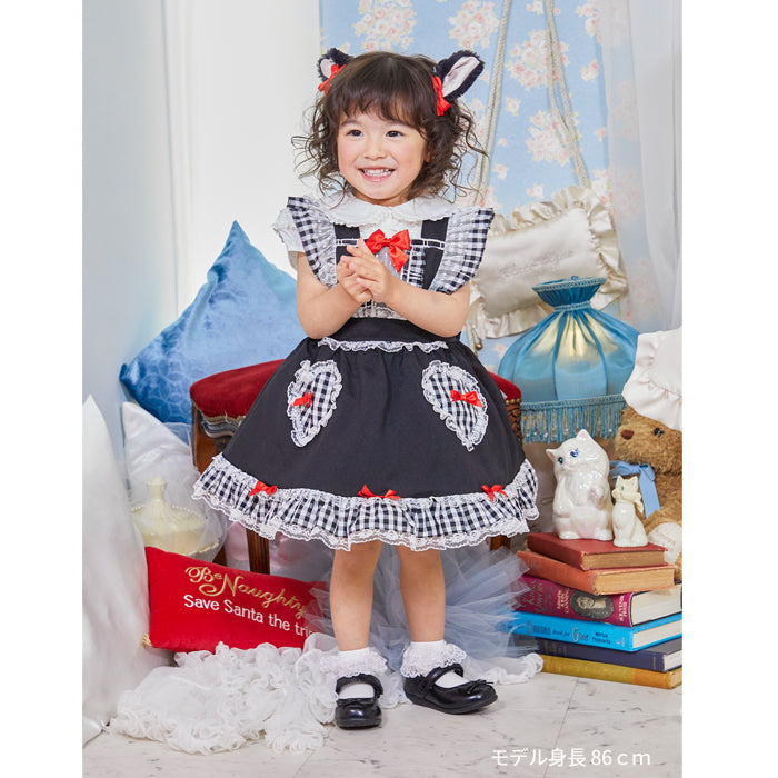 日本童裝 小黑貓圍裙裙 85-100cm 女童款 萬聖節 Cosplay服裝 Halloween攪鬼特輯 AAA