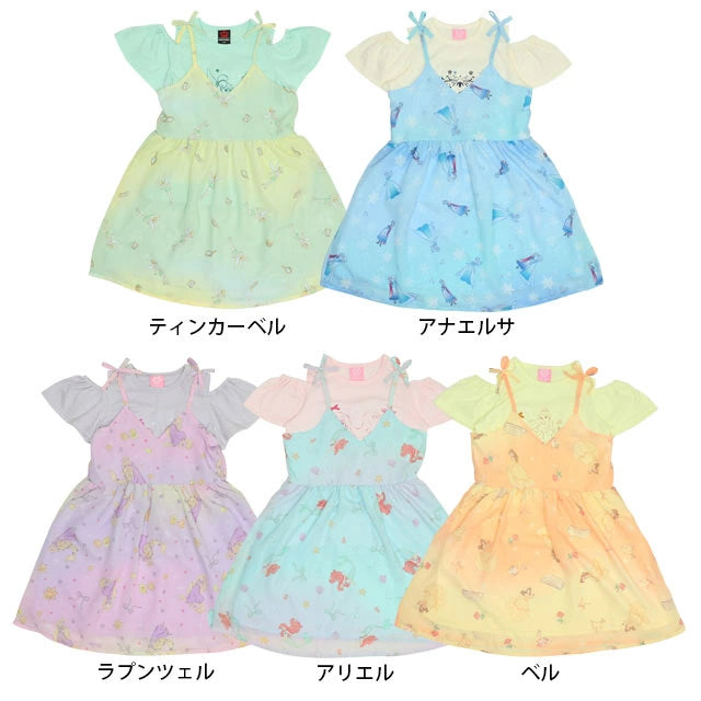 Japanese BDL x Disney Princess T-shirt and suspender skirt two-piece set 90-130cm Girls Spring/Summer TOPS DRESSES