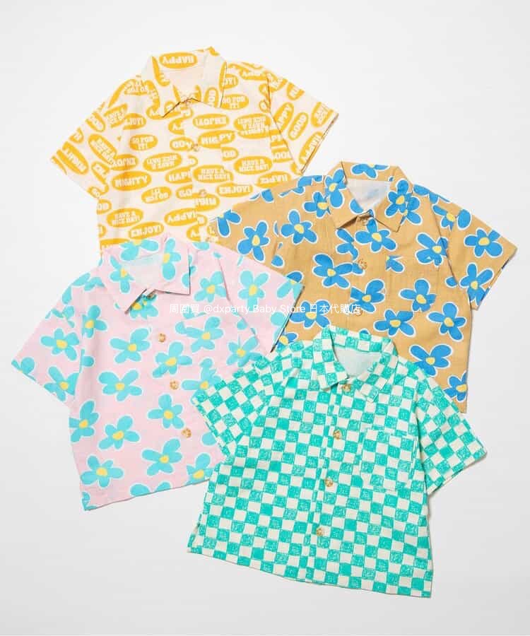 Japanese children's clothing BREEZE printed shirt 90-140cm boys' summer TOPS