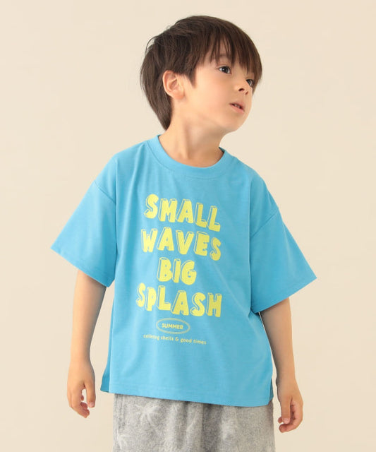 日本童裝 BE#AMS mini 防UV 吸水速乾 字母印花上衣 90-130cm 男童款/女童款 夏季 TOPS