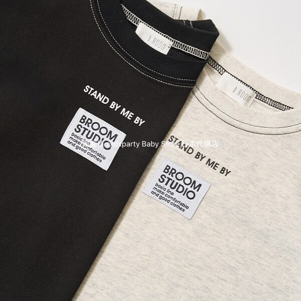 Japanese children's clothing b・R# patch logo top 100-150cm boys/girls summer TOPS