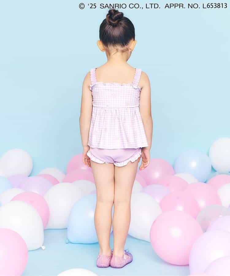 Ampersand x Sanrio UV-Proof Two-Piece Swimsuit Set (90-140cm) - Girls' Summer Swimsuit Special (Direct from Japan)