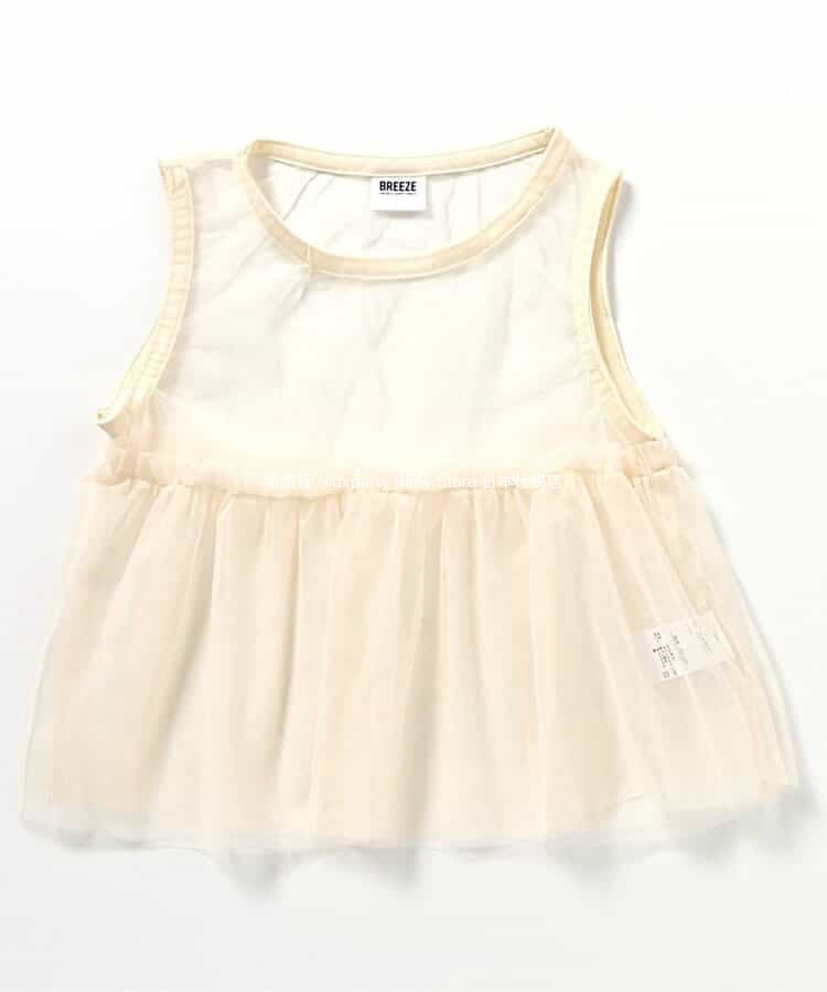 Japanese children's clothing BREEZE chiffon vest top 80-140cm girls summer TOPS