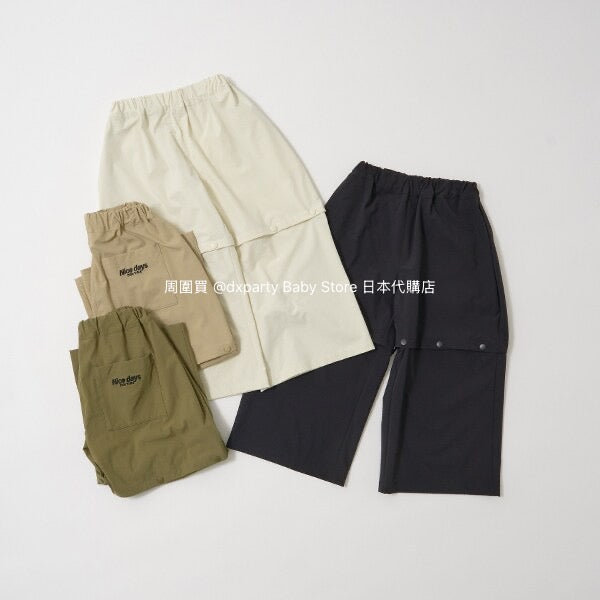 Japanese children's clothing b・R# 2Way detachable shorts loose stretch pants 100-150cm boys/girls spring and summer PANTS