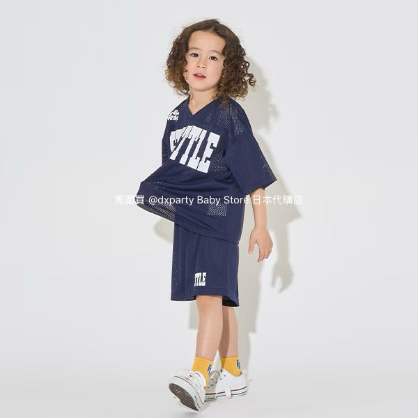 Japanese children's clothing b・R# V-neck mesh sports top 100-150cm boys/girls summer TOPS