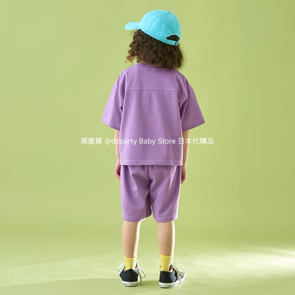 Japanese children's clothing b・R# patch logo top 100-150cm boys/girls summer TOPS
