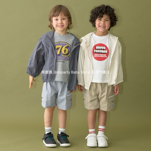 Japanese children's clothing b・R# 2Way vest with detachable sleeves (100-150cm) for boys and girls, spring and summer outerwear