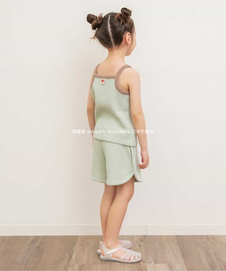 Japanese children's clothing BREEZE waffle camisole top 80-140cm girls summer TOPS
