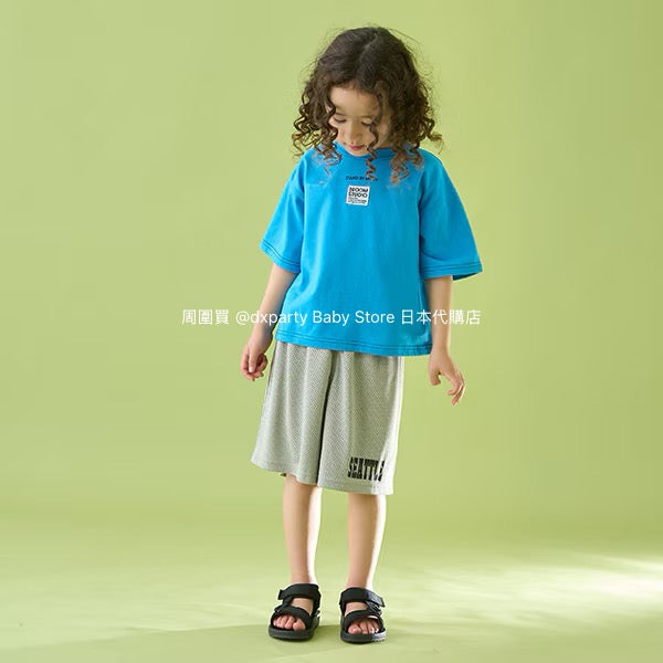 Japanese children's clothing b・R# patch logo top 100-150cm boys/girls summer TOPS