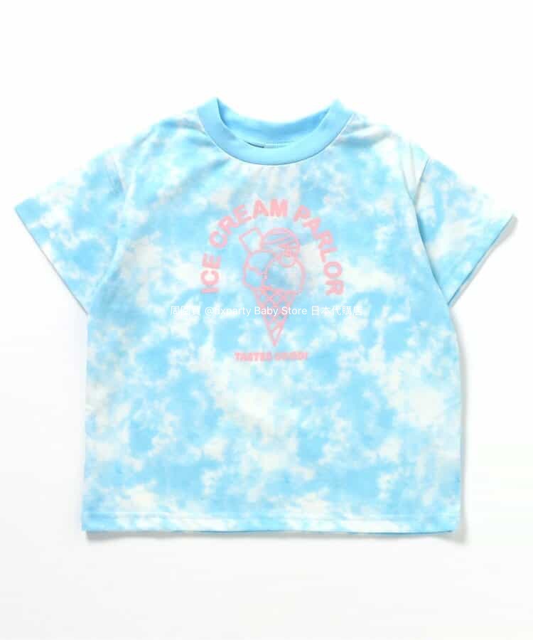 Japanese children's clothing BREEZE tie-dye ice cream top 80-140cm boys/girls summer TOPS